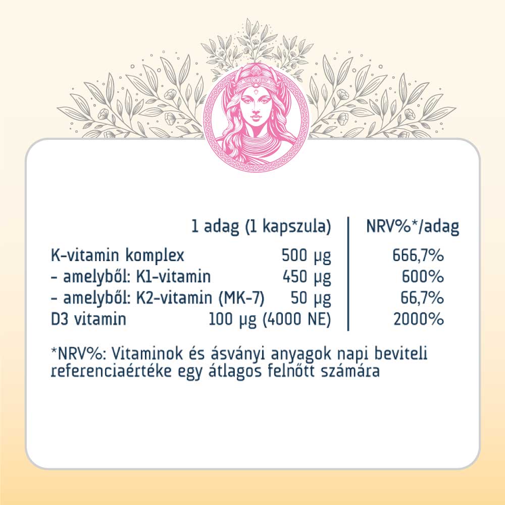K1+K2+D3 Vitamin kapszula 60 db